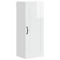 Preview: Küchenhängeschrank mit Regal Hochglanz Weiß 40 x 31 x 100 cm