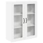 Preview: Küchenhängeschrank mit Regal Hochglanz Weiß 80 x 31 x 100 cm