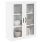 Preview: Küchenhängeschrank mit Regal Hochglanz Weiß 80 x 31 x 100 cm