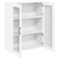 Preview: Küchenhängeschrank mit Regal Hochglanz Weiß 80 x 31 x 100 cm