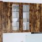 Preview: ARDEBO.de - Küchenhängeschrank mit Regal Geräucherte Eiche 80 x 31 x 100 cm