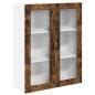 Preview: Küchenhängeschrank mit Regal Geräucherte Eiche 80 x 31 x 100 cm
