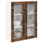 Preview: Küchenhängeschrank mit Regal Geräucherte Eiche 80 x 31 x 100 cm