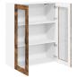 Preview: Küchenhängeschrank mit Regal Geräucherte Eiche 80 x 31 x 100 cm