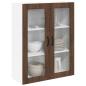 Preview: Küchenhängeschrank mit Tür Braun Eichen-Optik 80 x 31 x 100 cm