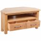 Preview: TV-Schrank mit Schublade 88x42x46 cm Massivholz Eiche