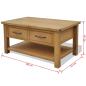 Preview: Couchtisch 88x53x45 cm Massivholz Eiche