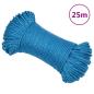 Preview: ARDEBO.de - Arbeitsseil Blau 8 mm 25 m Polypropylen