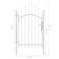 Preview: Gartentor Stahl 1x2,45 m Weiß