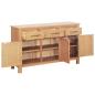Preview: Sideboard Braun 112 x 33,5 x 70 cm Massivholz Eiche