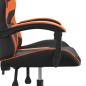 Preview: Gaming-Stuhl Drehbar Schwarz und Orange Kunstleder