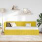 Preview: Eckbettgestell mit Kopfteil Gelb 80 x 200 cm Samt