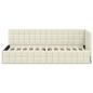 Preview: Eckbettgestell mit Kopfteil Creme 80 x 200 cm Samt