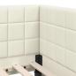 Preview: Eckbettgestell mit Kopfteil Creme 80 x 200 cm Samt