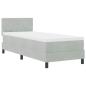 Preview: Boxspringbett mit Matratze Hellgrau 80 x 200 cm Samt