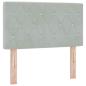 Preview: Boxspringbett mit Matratze Hellgrau 80 x 200 cm Samt