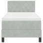 Preview: Boxspringbett mit Matratze Hellgrau 80 x 200 cm Samt