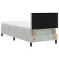 Preview: Boxspringbett mit Matratze Hellgrau 80 x 200 cm Stoff