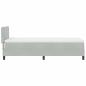 Preview: Boxspringbett mit Matratze Hellgrau 80 x 200 cm Samt