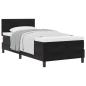 Preview: Boxspringbett mit Matratze Schwarz 80 x 200 cm Stoff