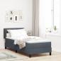 Preview: ARDEBO.de - Boxspringbett mit Matratze Dunkelgrau 80x200 cm Samt Dunkelgrau
