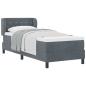 Preview: Boxspringbett mit Matratze Dunkelgrau 80x200 cm Samt Dunkelgrau