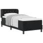 Preview: Boxspringbett mit Matratze Dunkelgrau 80x200 cm Samt Schwarz