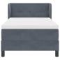 Preview: Boxspringbett mit Matratze Dunkelgrau 80x200 cm Samt Dunkelgrau