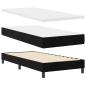Preview: Boxspringbett mit Matratze Dunkelgrau 80x200 cm Samt Schwarz