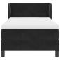 Preview: Boxspringbett mit Matratze Dunkelgrau 80x200 cm Samt Schwarz