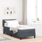 Preview: ARDEBO.de - Boxspringbett mit Matratze Dunkelgrau 80x200 cm Samt Dunkelgrau