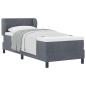 Preview: Boxspringbett mit Matratze Dunkelgrau 80x200 cm Samt Dunkelgrau