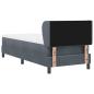 Preview: Boxspringbett mit Matratze Dunkelgrau 80x200 cm Samt Dunkelgrau