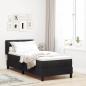 Preview: ARDEBO.de - Boxspringbett mit Matratze Dunkelgrau 80x200 cm Samt Schwarz