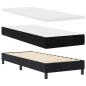 Preview: Boxspringbett mit Matratze Dunkelgrau 80x200 cm Samt Schwarz
