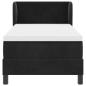 Preview: Boxspringbett mit Matratze Dunkelgrau 80x200 cm Samt Schwarz