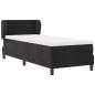 Preview: Boxspringbett mit Matratze Dunkelgrau 80x200 cm Samt Schwarz