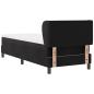 Preview: Boxspringbett mit Matratze Dunkelgrau 80x200 cm Samt Schwarz