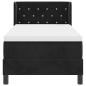Preview: Boxspringbett mit Matratze Schwarz 100x200 cm Velvet Schwarz