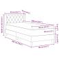 Preview: Boxspringbett mit Matratze Schwarz 100x200 cm Velvet Schwarz