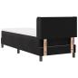 Preview: Boxspringbett mit Matratze Schwarz 100x200 cm Velvet Schwarz