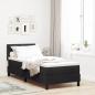 Preview: ARDEBO.de - Boxspringbett mit Kopfteil Schwarz 80 x 200 cm Samt