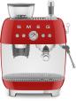 Preview: ARDEBO.de Smeg EGF03RDEU 50"s Style Siebträgermaschine, integrierter Kaffeemühle, 1650 W, 20 bar Brühdruck, 15 bar Dampfdruck, 4 Brühfunktionen, rot