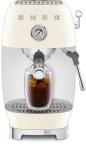 Preview: Smeg ECF03CREU 50"s Style Premium-Siebträger-Espressomaschine, 1.650 W, 15 bar, Thermoblock-Heizsystem, Cappuccino-Dampffunktion, Cold Brew Funktion, 1,4 l Wassertank, Creme