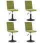 Preview: Esszimmerstühle 4 Stk. Drehbar Hellgrün Samt