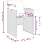 Preview: 15-teiliges Garten-Ess-Set mit Kissen, grau, Polyrattan