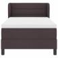 Preview: Boxspringbett mit Matratze Dunkelbraun 90 x 190 cm Stoff