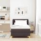 Preview: Boxspringbett mit Matratze Creme 90x200 cm Stoff Dunkelbraun