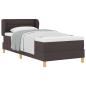 Preview: Boxspringbett mit Matratze Creme 90x200 cm Stoff Dunkelbraun