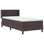Preview: Boxspringbett mit Matratze mit Matratze Dunkelbraun 90 x 190 cm